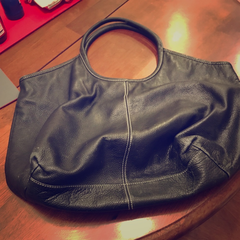 Black leather Talbots bag